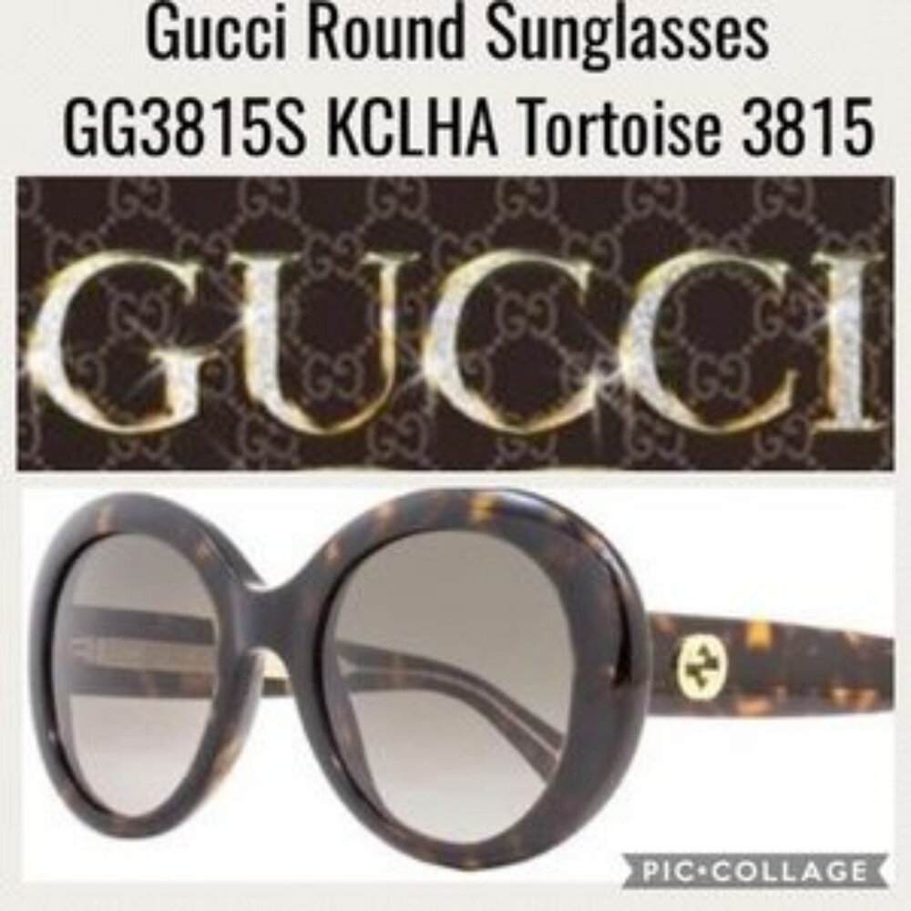 Authentic Gucci Round Tortoise Sunglasses